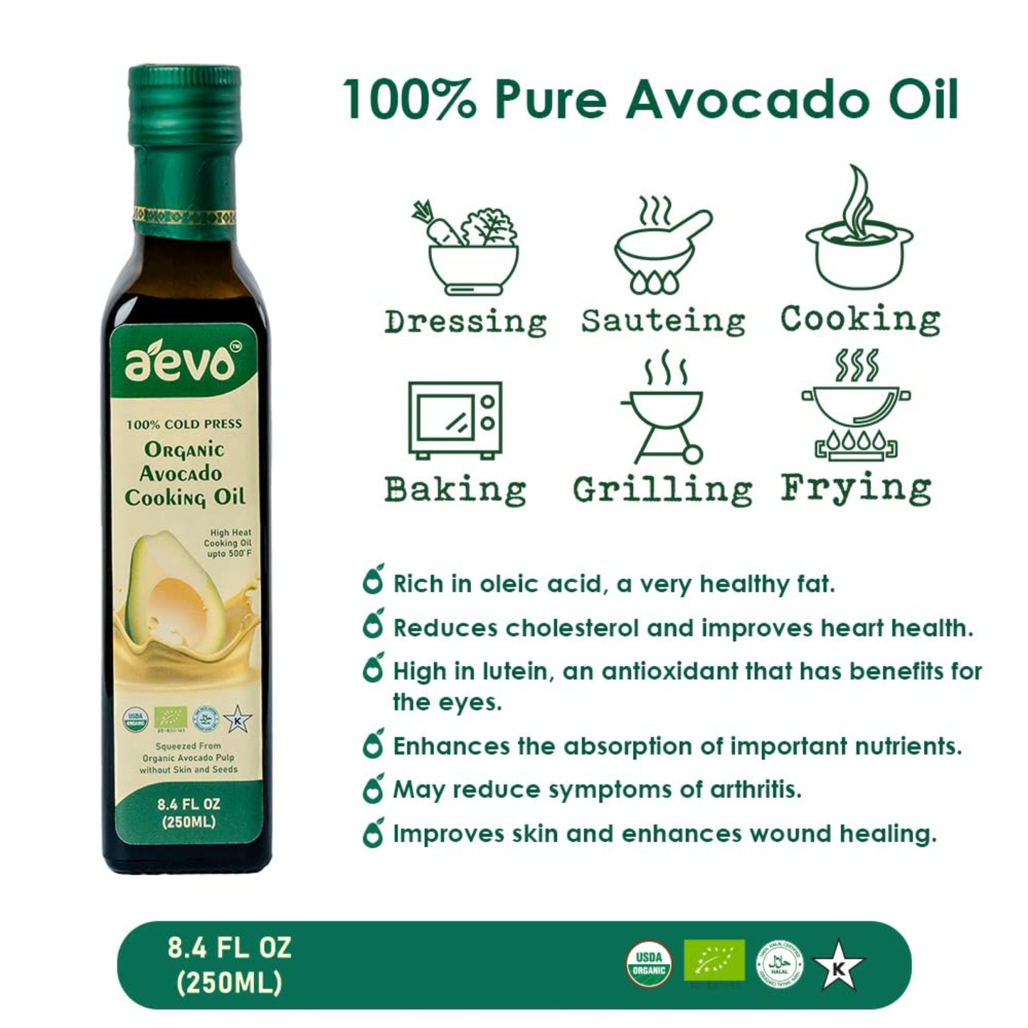 AEVO Organic Avocado Cooking Oil