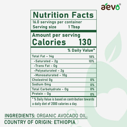 AEVO Organic Avocado Cooking Oil