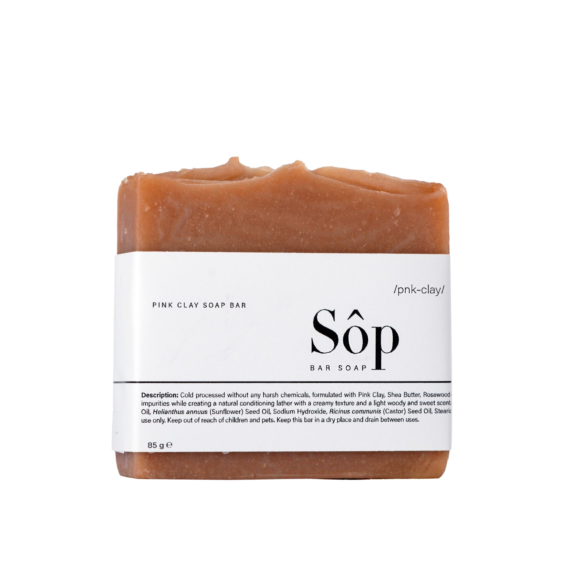 Sôp Pink Clay Face Soap Bar