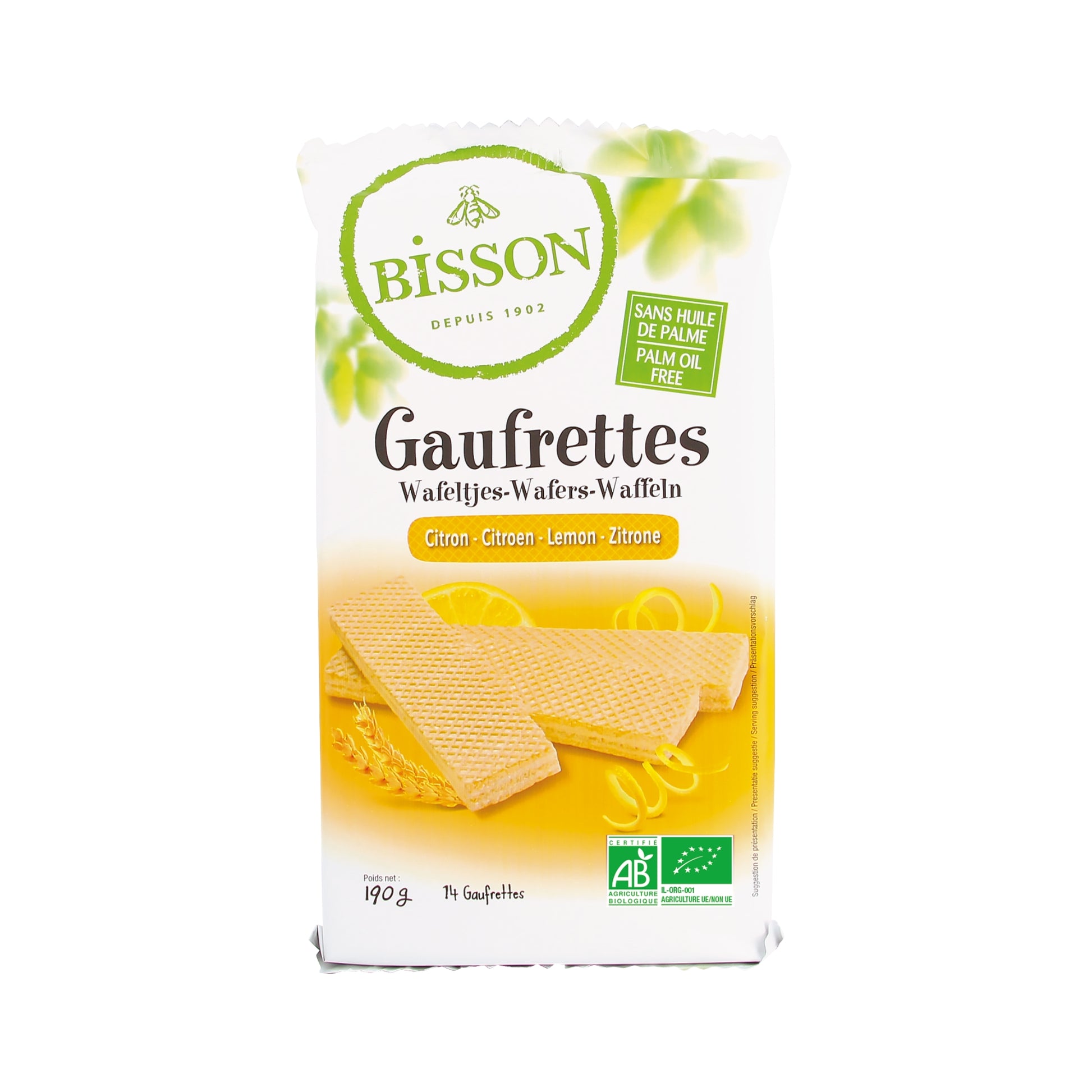 Bisson Organic Gaufrettes Lemon