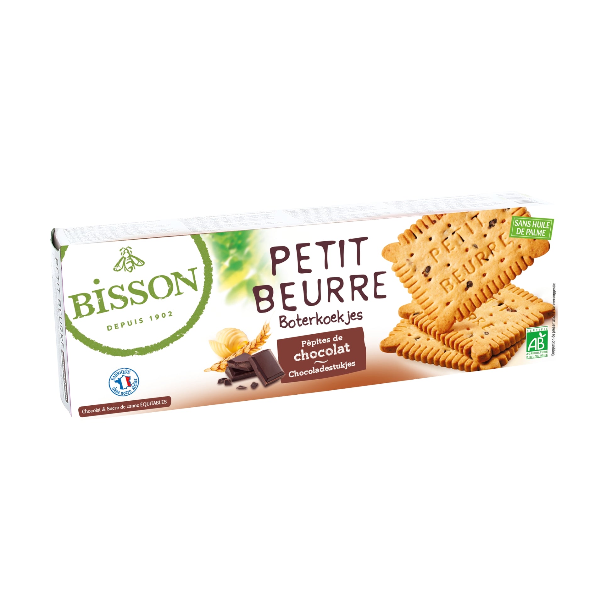 Bisson Organic Petit Beurre With Chocolate Chips