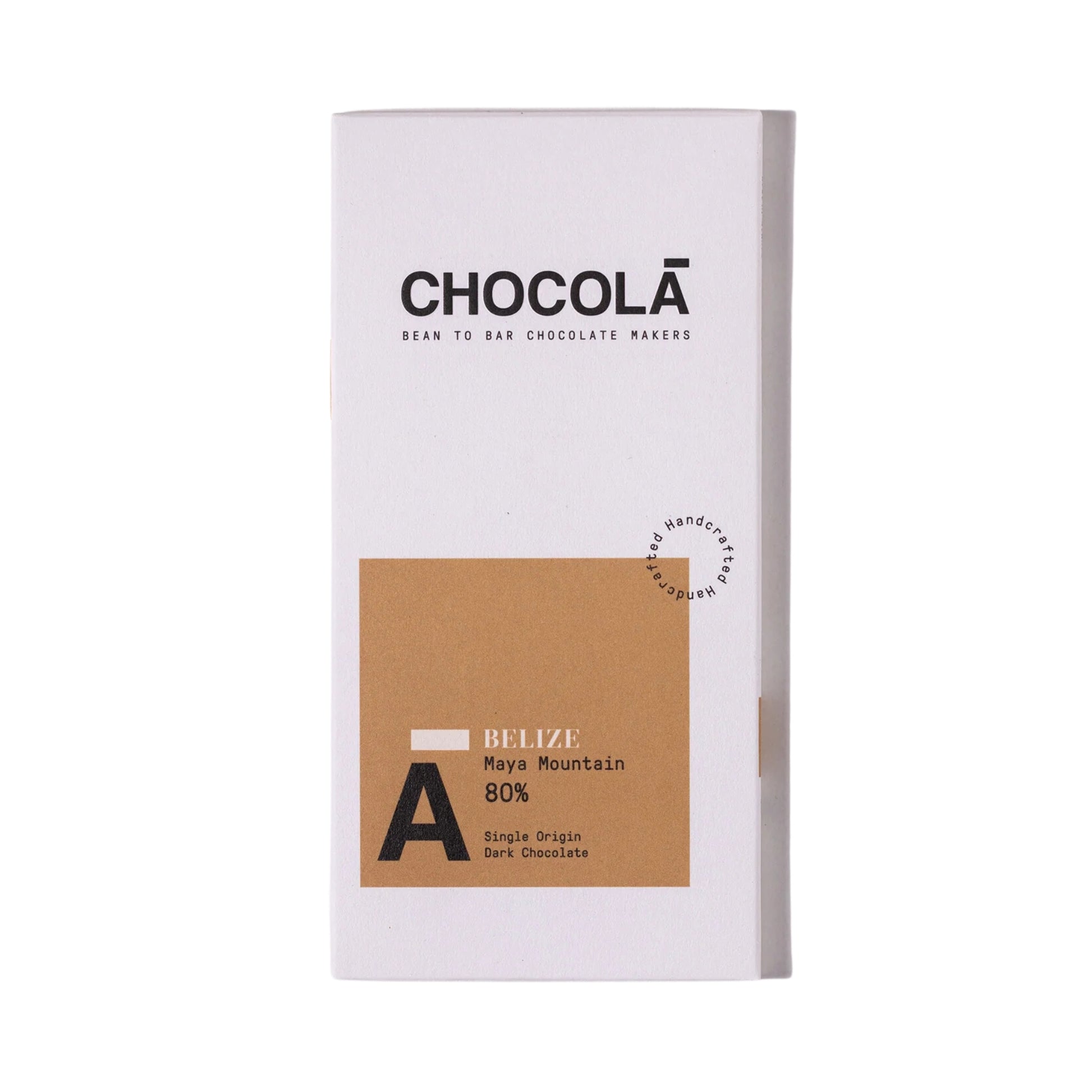 Chocolā Belize Maya Mountain 80% Single Origin Dark Chocolate