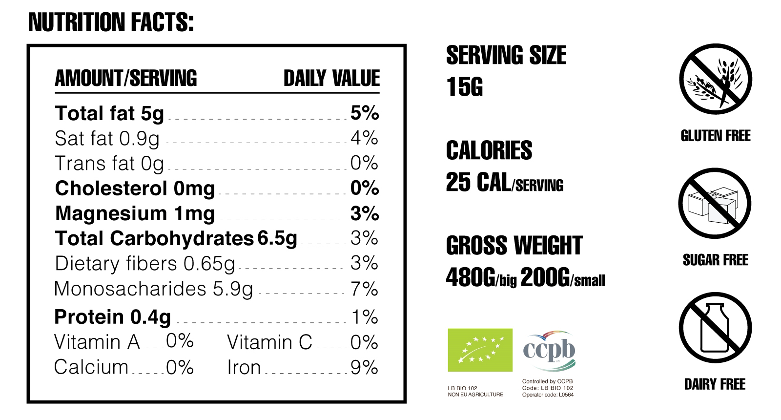 Chocolate Pills With Rose nutrition facts