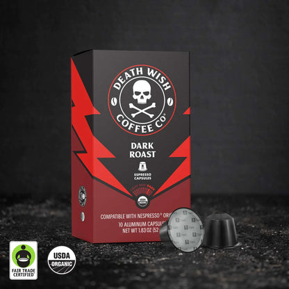 Death Wish Coffee Co® Dark Roast Organic Espresso Capsules