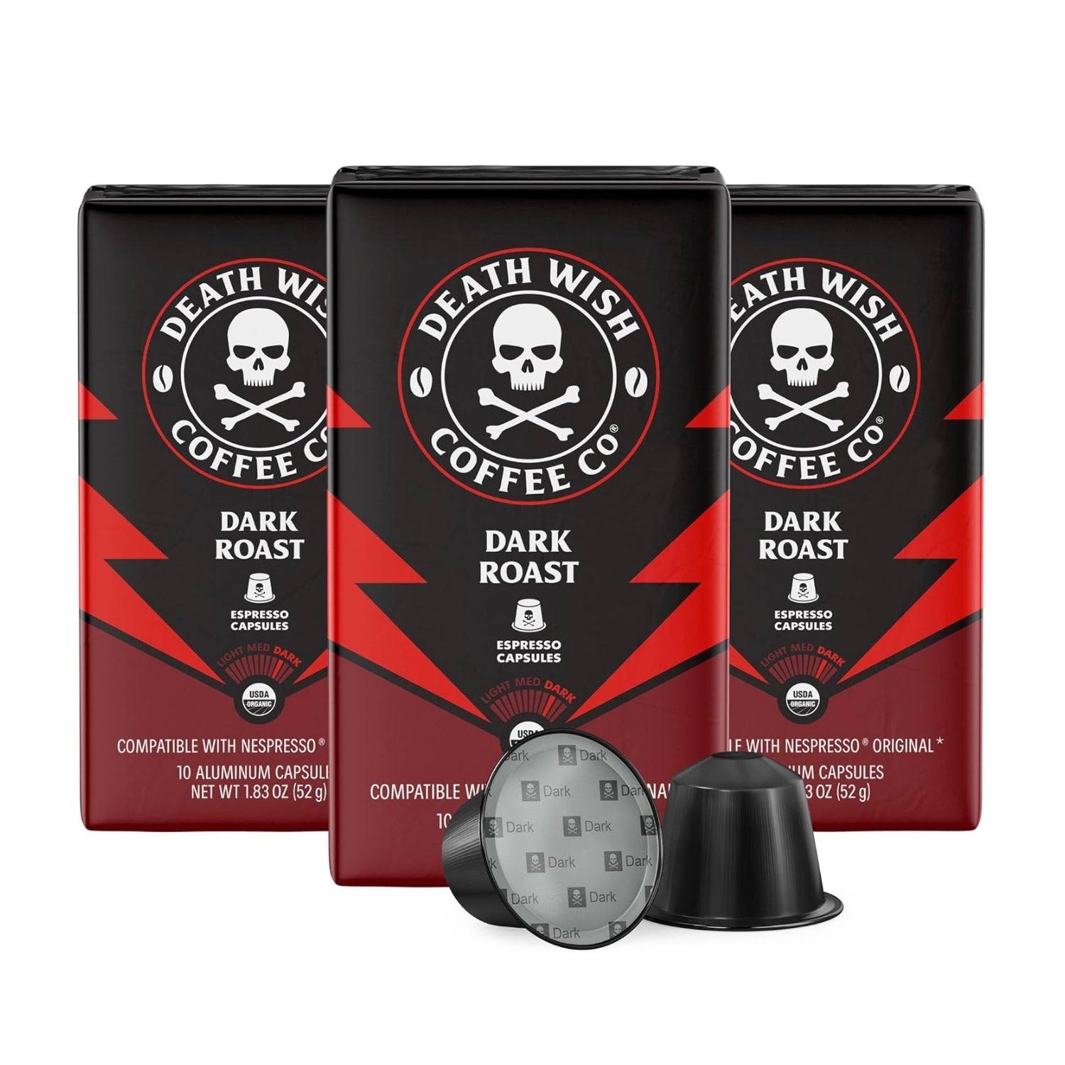 Death Wish Coffee Co® Dark Roast Organic Espresso Capsules