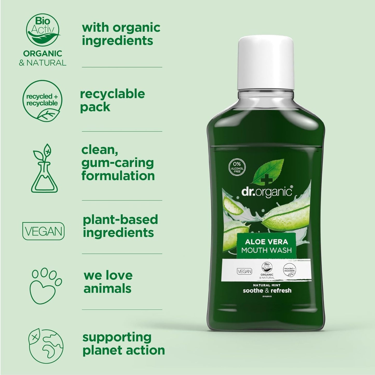 Dr. Organic® Aloe Vera Mouth Wash