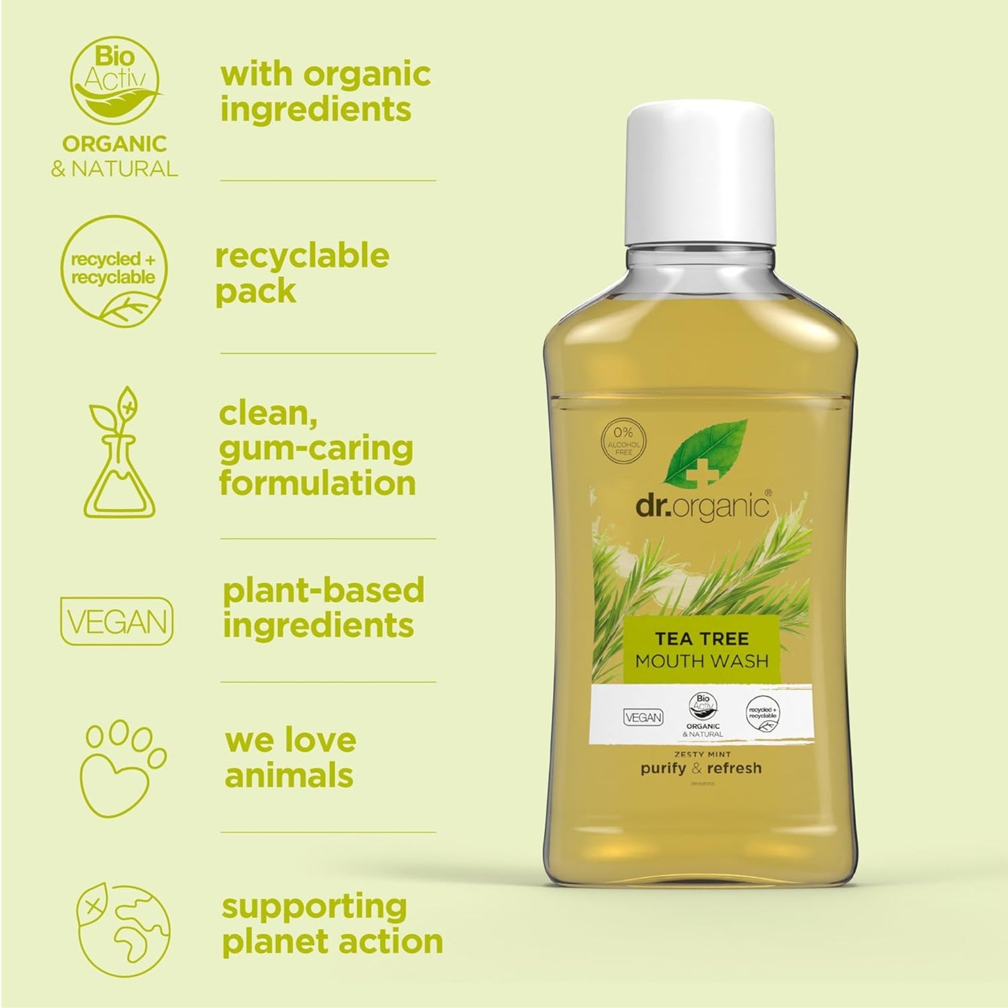 Dr. Organic® Tea Tree Mouth Wash