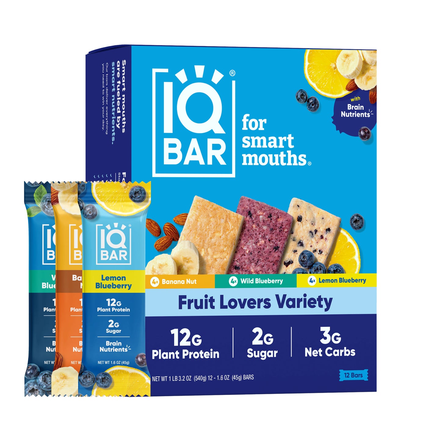 Fruit Lovers Variety Plant Protein Bar Case