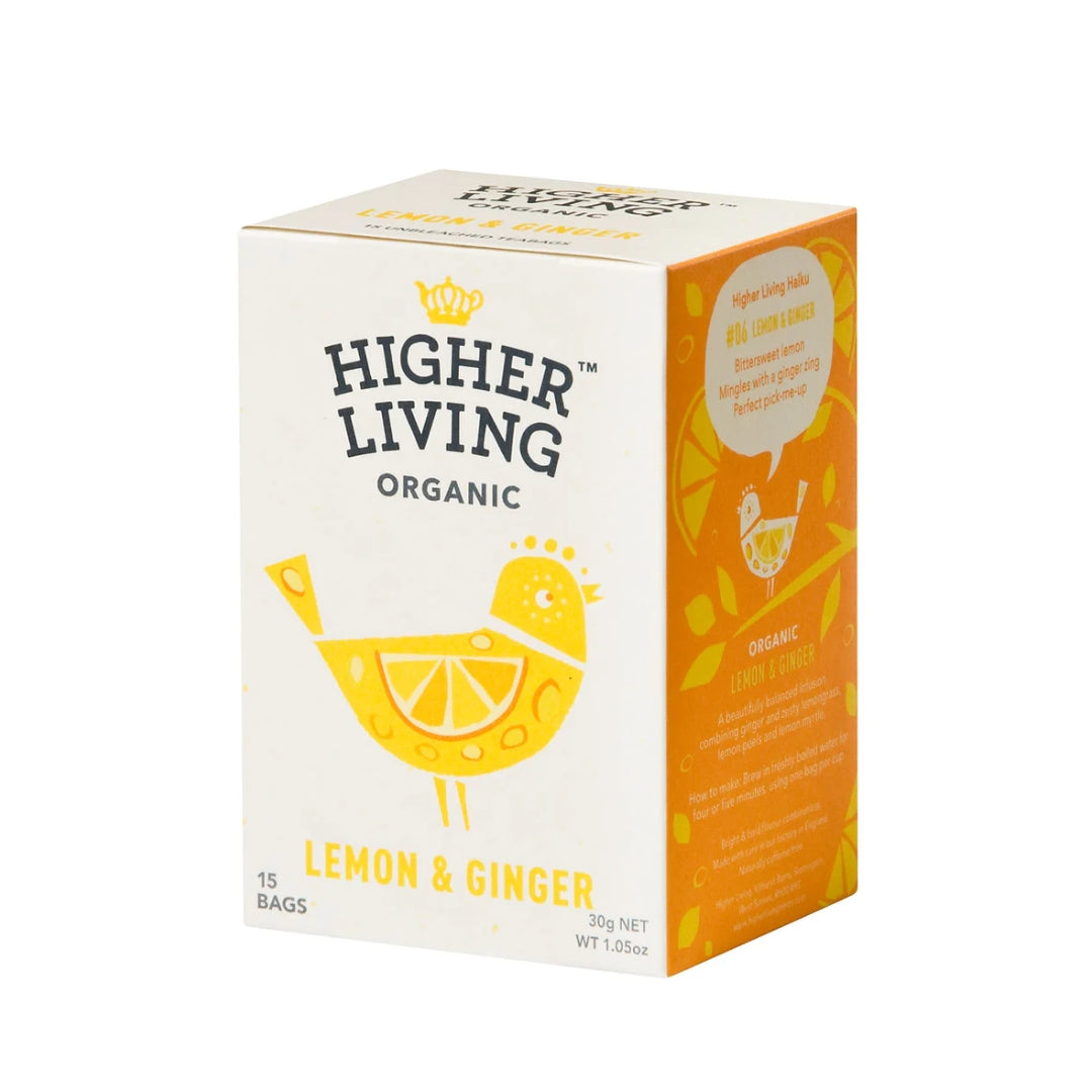 Higher Living™ Organic Lemon & Ginger Tea