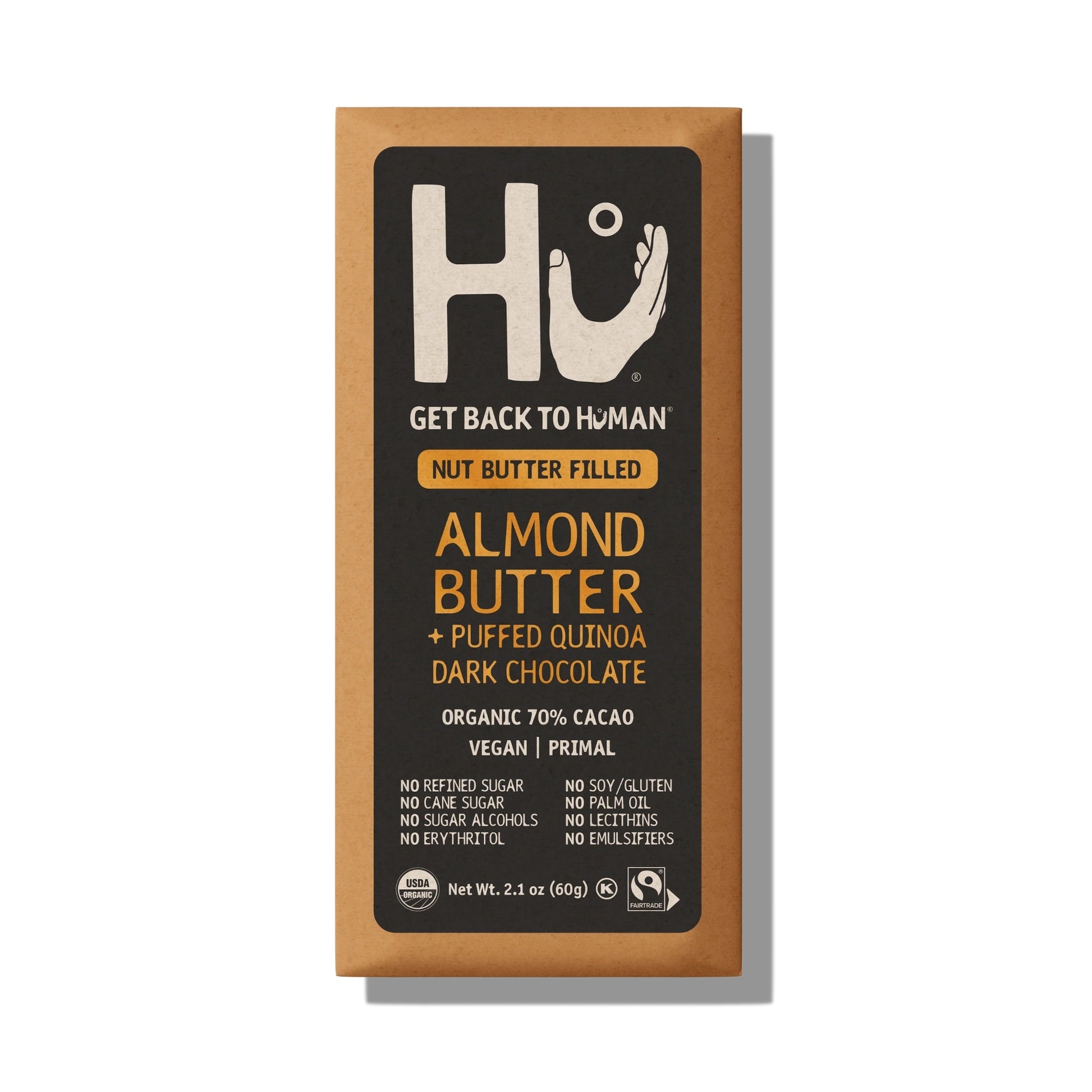 Hu® Almond Butter & Puffed Quinoa Organic 70% Cacao Dark Chocolate Bar