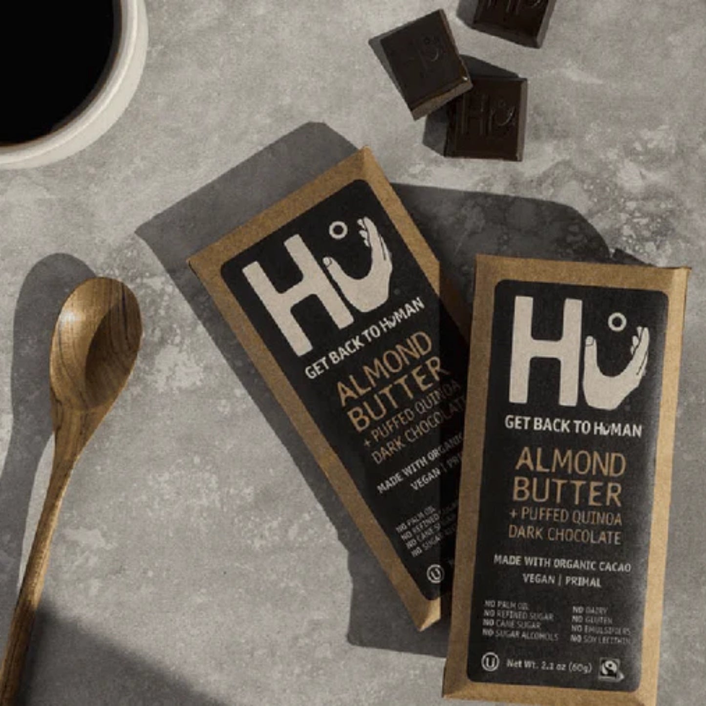 Hu® Almond Butter & Puffed Quinoa Organic 70% Cacao Dark Chocolate Bar