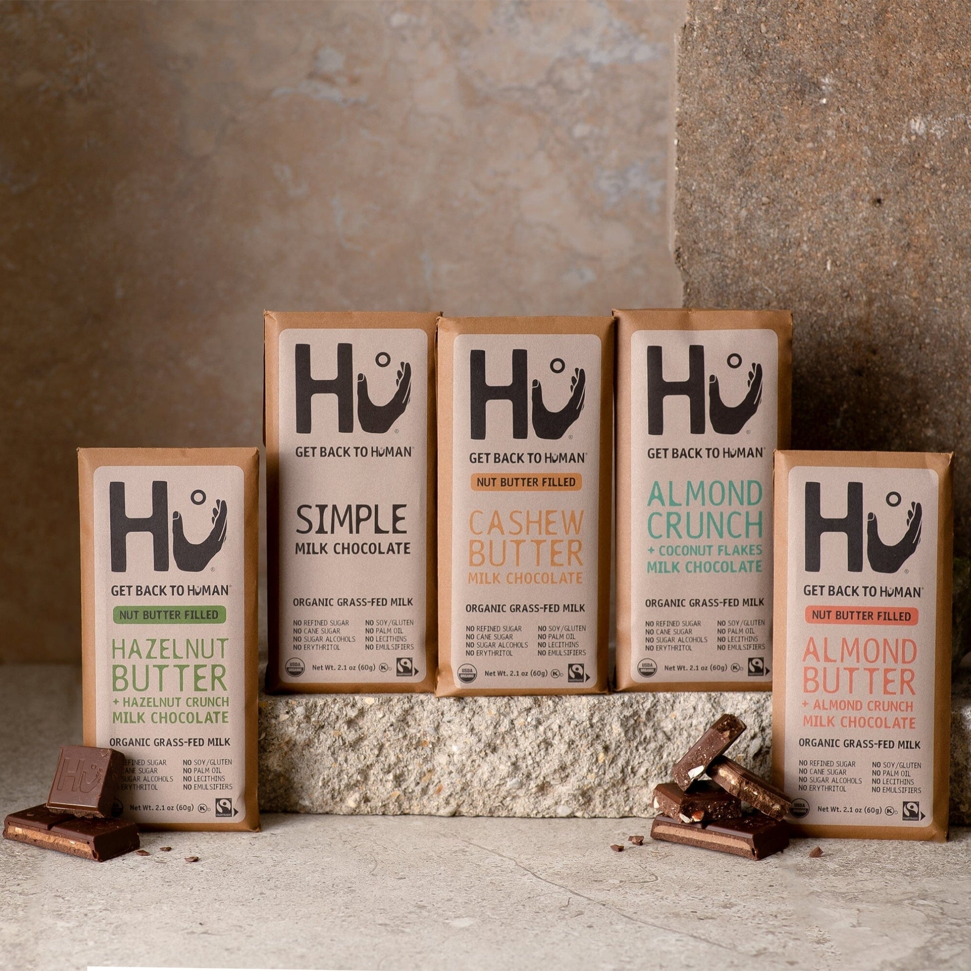 Hu® Hazelnut Butter & Hazelnut Crunch Organic Grass-Fed Milk Chocolate Bar