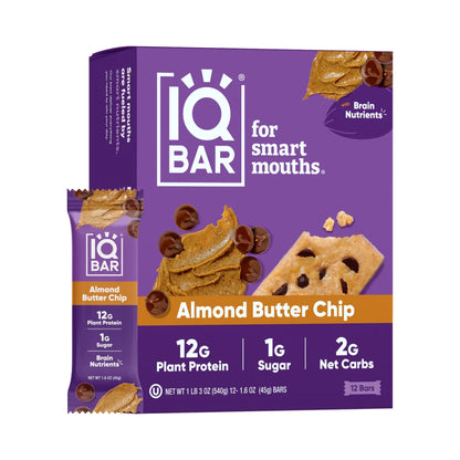 IQBAR® Almond Butter Chip Plant Protein Bar Case