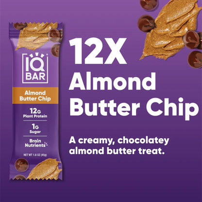 IQBAR® Almond Butter Chip Plant Protein Bar Case