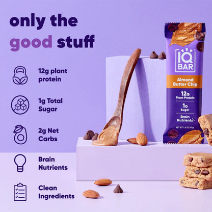 IQBAR® Almond Butter Chip Plant Protein Bar