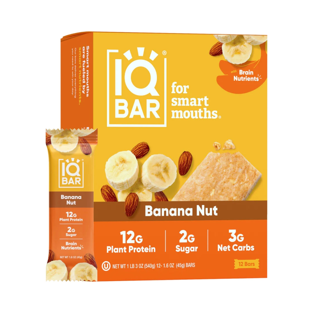 IQBAR® Banana Nut Plant Protein Bar Case