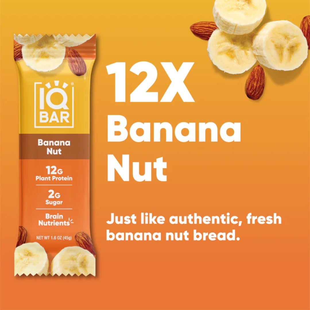 IQBAR® Banana Nut Plant Protein Bar Case