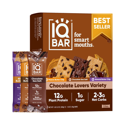 IQBAR® Chocolate Lovers Variety Plant Protein Bar Case