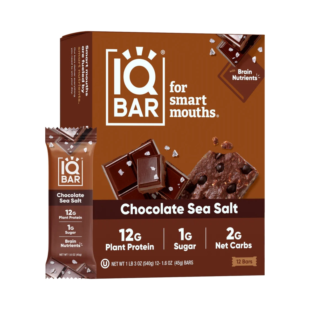 IQBAR® Chocolate Sea Salt Plant Protein Bar Case