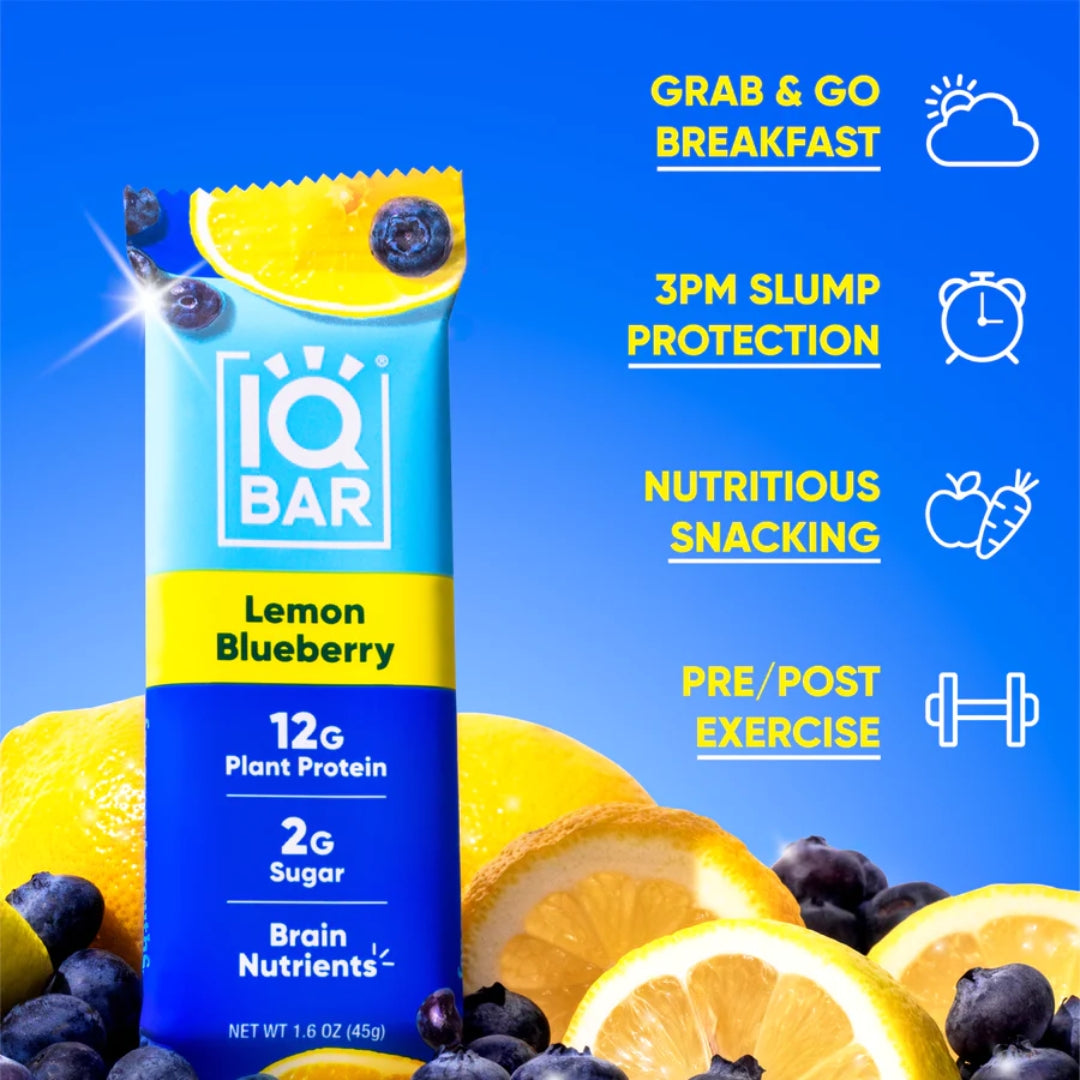 IQBAR® Lemon Blueberry Plant Protein Bar