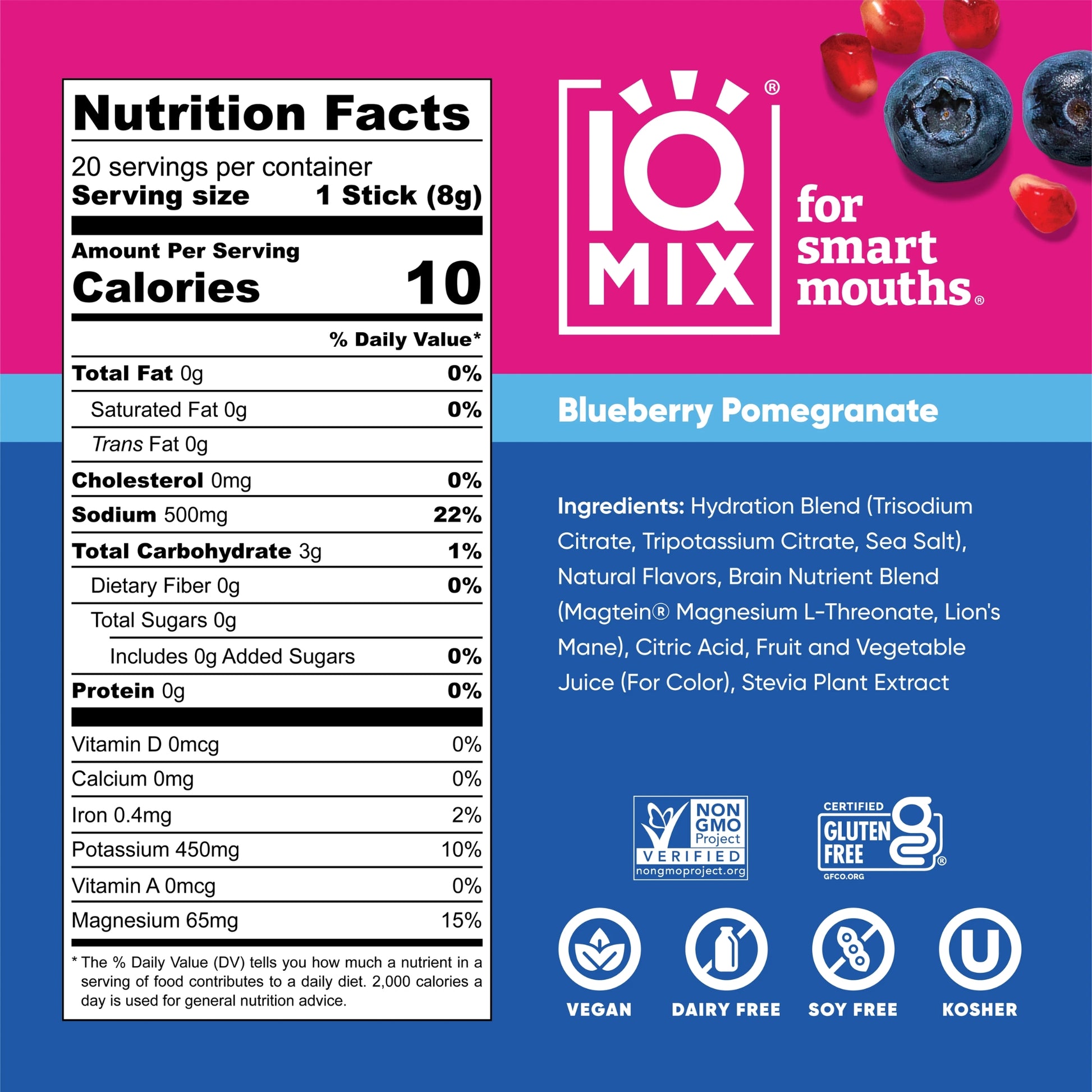 IQMIX® Blueberry Pomegranate Enhanced Hydration Mix