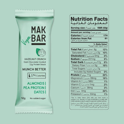 MAK BAR Hazelnut Crunch Protein Bar