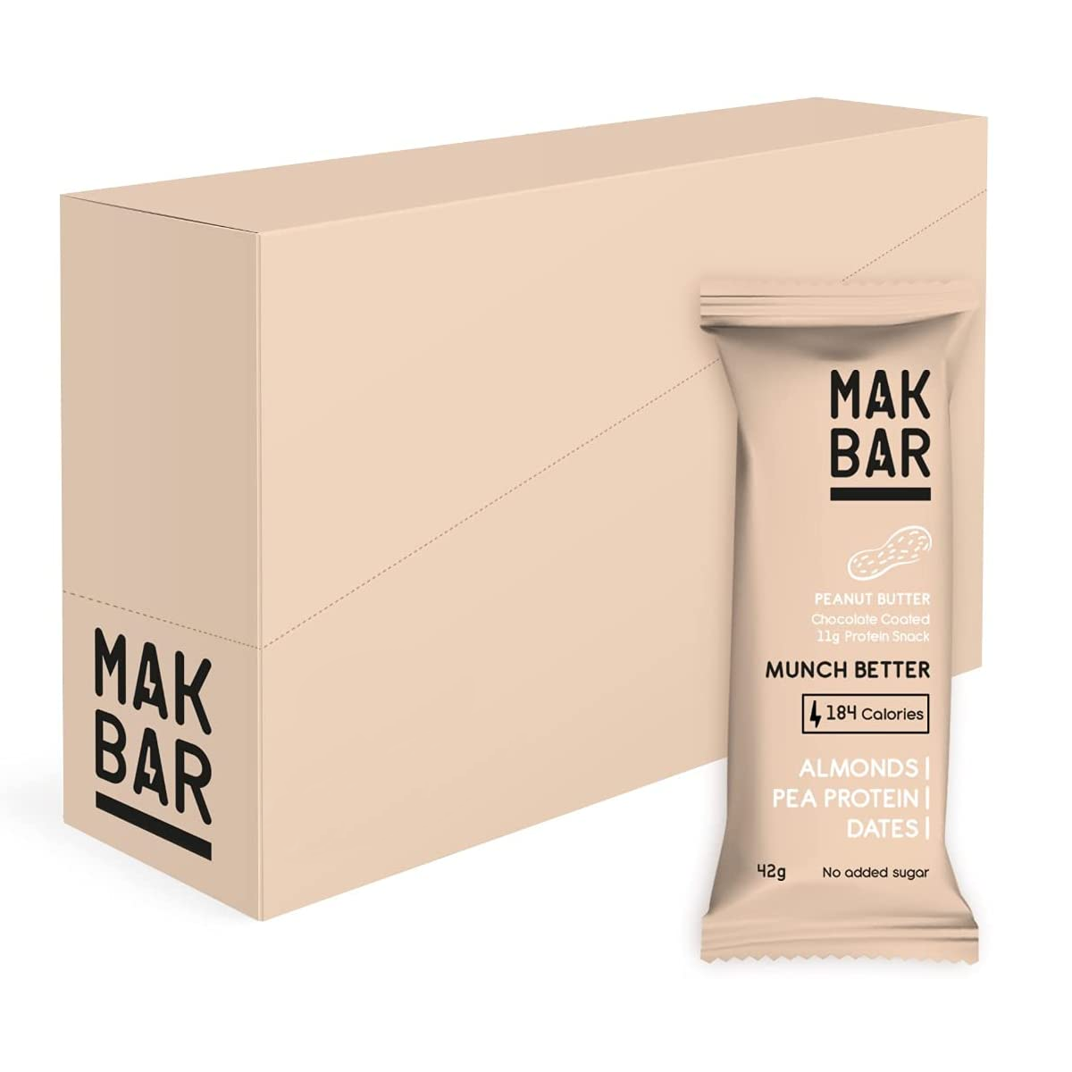 MAK BAR Peanut Butter Protein Bar Case