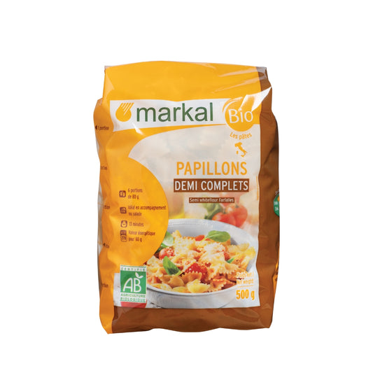 MARKAL Organic Semi-Whole Farfalle Pasta