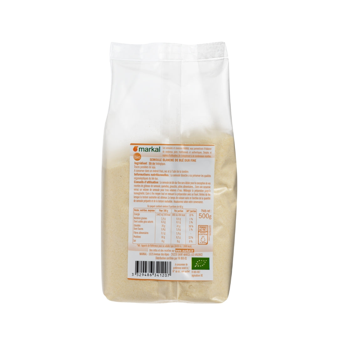 MARKAL Organic Fine White Durum Wheat Semolina