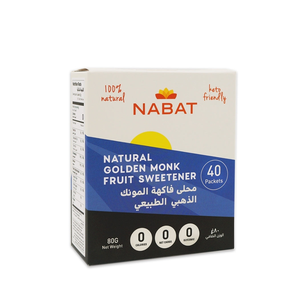 Nabat Natural Golden Monk Fruit Sweetener Packets