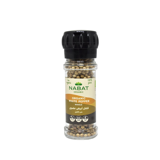 Nabat Organic Whole White Pepper Grinder