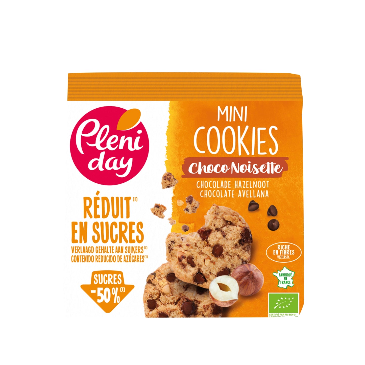 Pléniday Organic Mini Cookies Chocolate Hazelnut