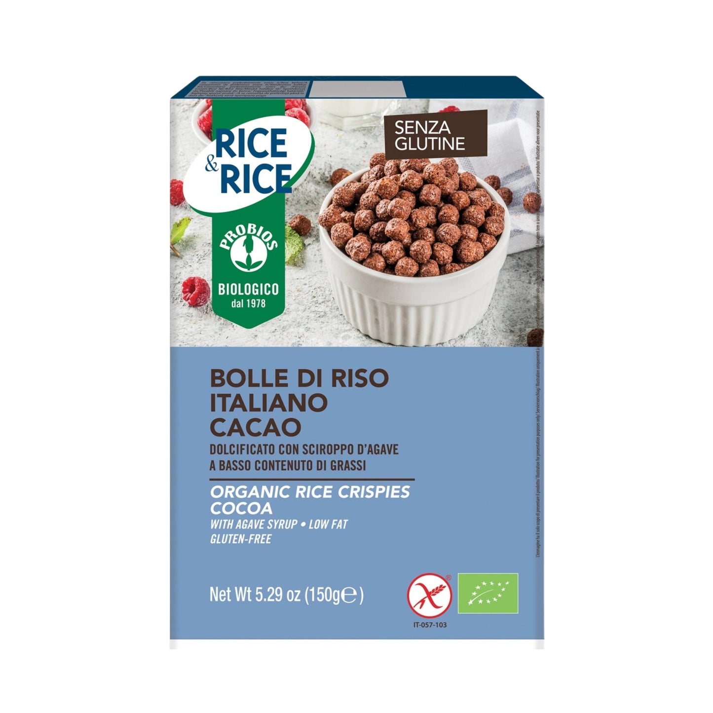 Probios Rice&Rice Organic Rice Crispies Cocoa