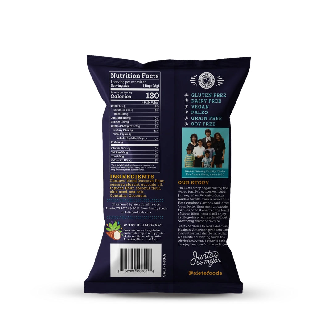 Siete Sea Salt Grain Free Tortilla Chips