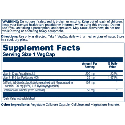 Solaray® 5-HTP 100mg supplement facts