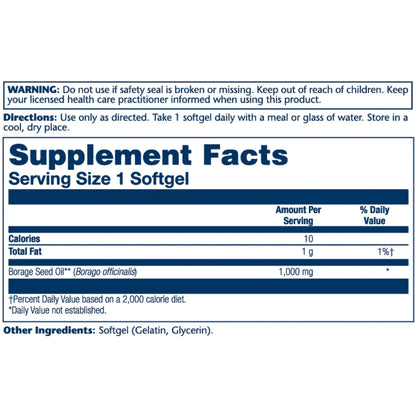 Solaray® Borage Seed Oil 1000mg