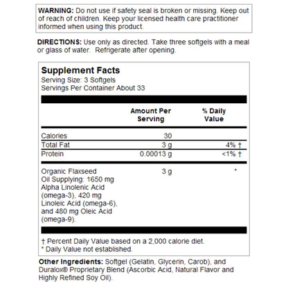 Solaray® Flaxseed Oil 1000mg