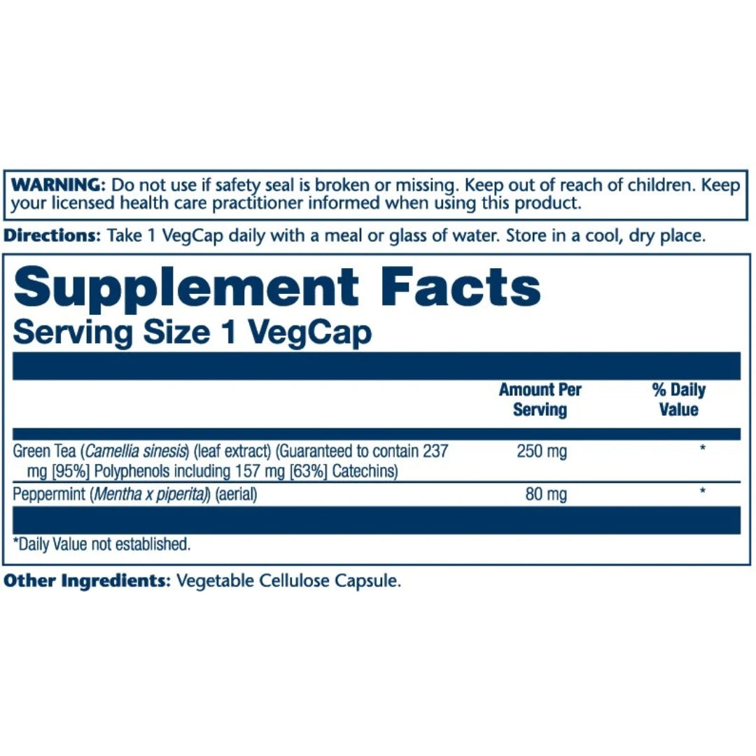 Solaray® Green Tea supplement facts