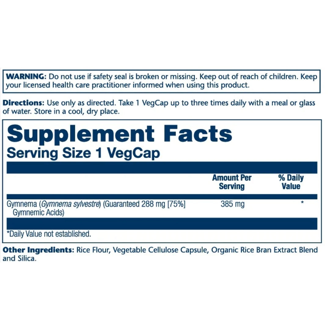 Solaray® Gymnema supplement facts