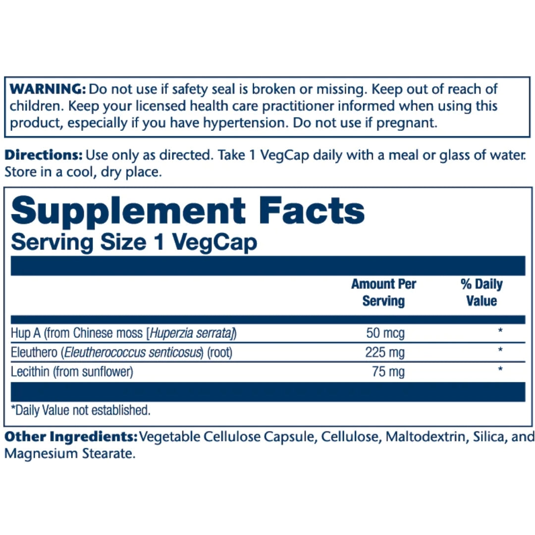 Solaray® Huperzine A supplement facts