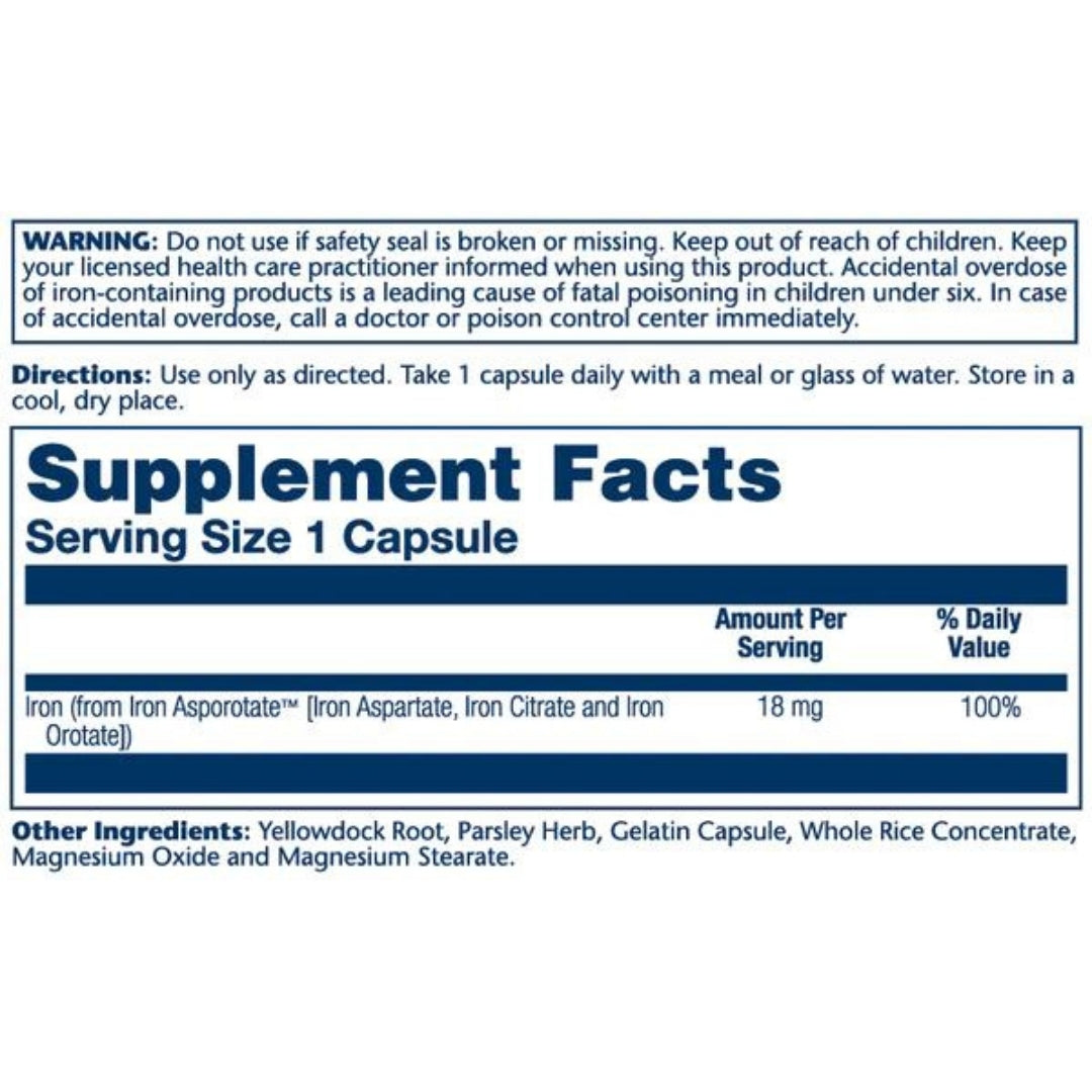 Solaray® Iron Asporotate 18mg