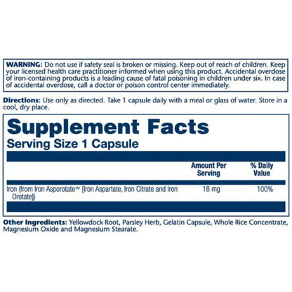 Solaray® Iron Asporotate 18mg