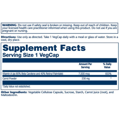 Solaray® Vitamin A 7500mcg