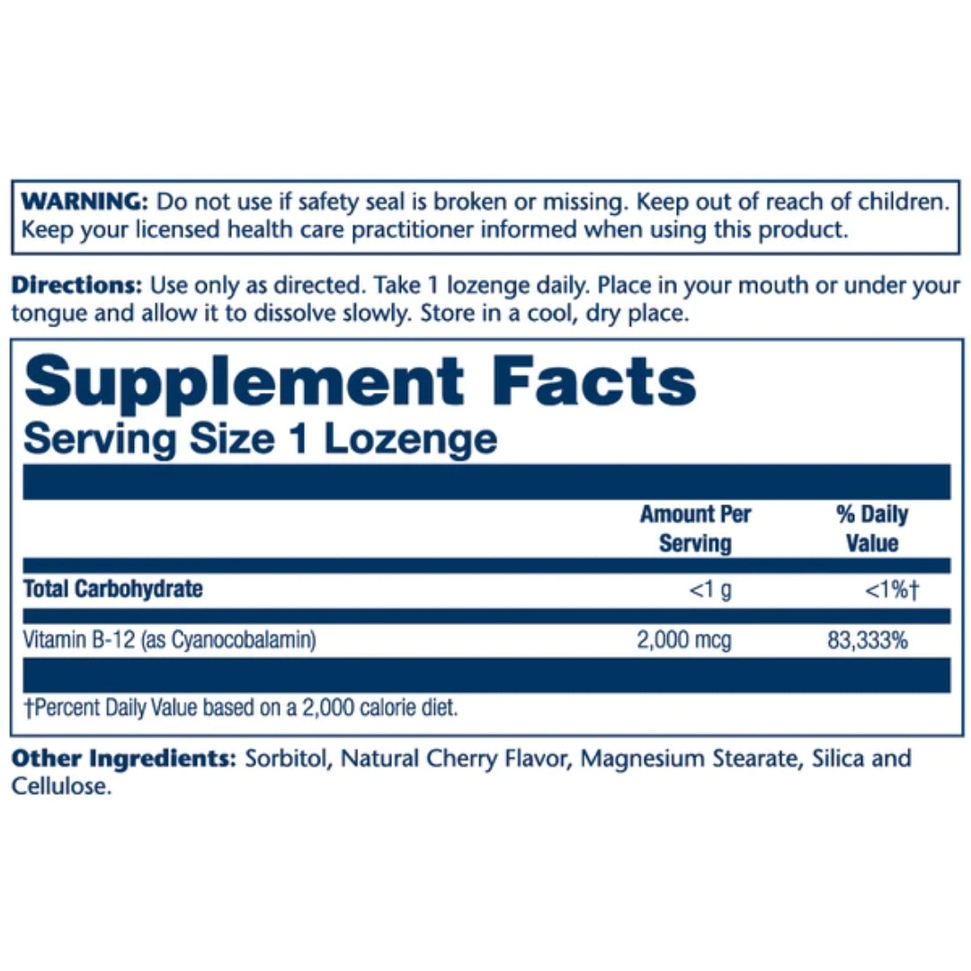 Solaray® Vitamin B-12 2000mcg