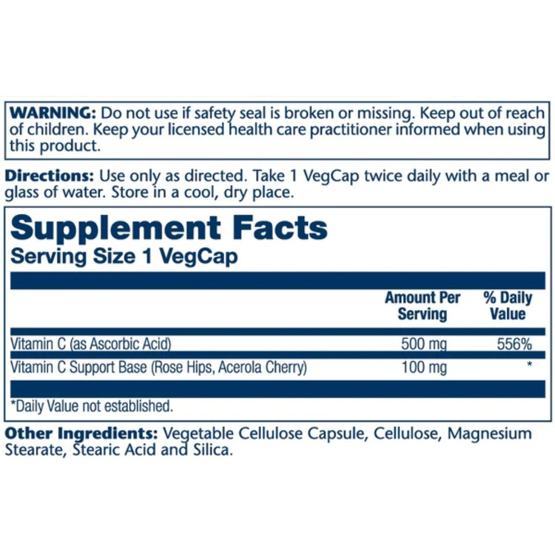 Solaray® Vitamin C With Rose Hips & Acerola 500mg