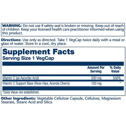 Solaray® Vitamin C With Rose Hips & Acerola 500mg