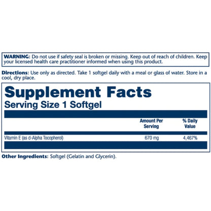 Solaray® Vitamin E 670mg