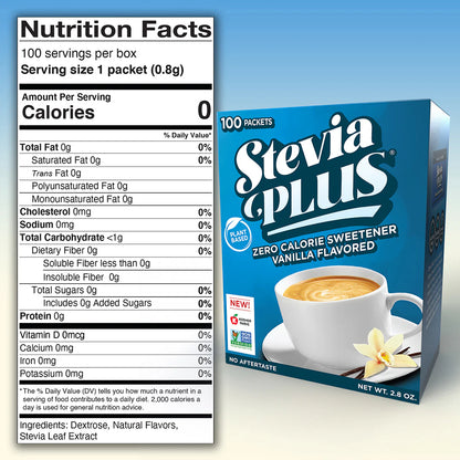 Stevia Plus® Vanilla Packets