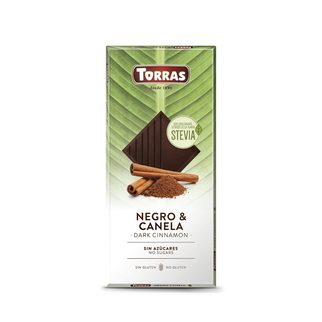 Torras Sugar Free Dark Chocolate & Cinnamon With Stevia