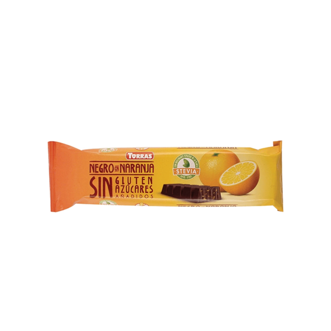 Torras Sugar Free Dark Chocolate & Orange Bar With Stevia